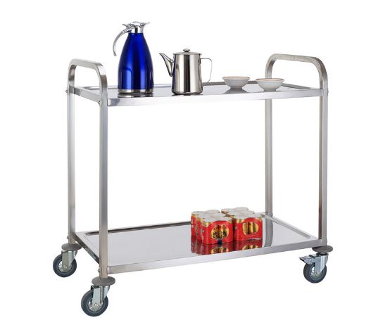 CARRO SERVIÇO 2PRAT.81X46X91CM INOX